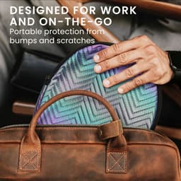 kwmobile Hoes voor JBL Tune 600 / 500BT / 510BT / 450 Tas – Case voor Headset van Metallic Kunstleer en Nylon – meerkleurig — thumbnail 3