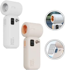 Ventilator-kleine ventilator-Lichtgewicht draagbare handheld - ventilator met slimme luchtstroomregeling en 3600 mAh - batterij voor verkoeling op elk moment (abrikoos) — thumbnail 4