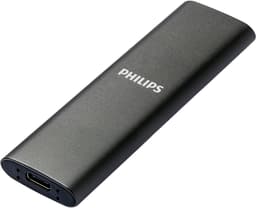 Philips Draagbare externe SSD — 2TB — Ultra Slim SATA Ultra Speed — USB-C – USB — leessnelheid tot 550 MB/s — schrijfsnelheid tot 550 MB/s — Aluminium — thumbnail 2
