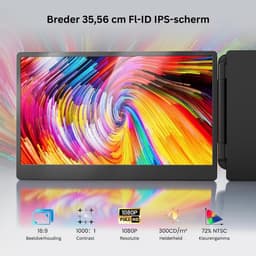 DailySupplies® Portable Monitor - Tri Screen - Laptop Uitbreider - Full HD — thumbnail 2