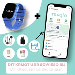 Traqio TRQ04 - GPS horloge kinderen - gps horloge kind - kinderhorloge bellen - gps tracker kinderhorloge - kinderhorloge met gps - kinderhorloge - Kinder smartwatch GPS - GPS horloge school - Blauw — thumbnail 4