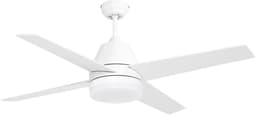 Livano Plafondventilator - Met Verlichting - Plafond Ventilator - Met Lamp - Plafonniere Met Ventilator - Met Licht - Wit - 130cm — thumbnail 1