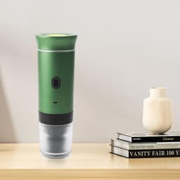 Draagbaar Koffiezetapparaat - Draadloos voor in de Auto - Espresso - Voor espresso, capsules, gemalen koffie - Cups - Oplaadbaar - voor Onderweg - Groen — thumbnail 2