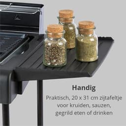 Relaxwonen Elektrische Barbecue - Grilloppervlak (LxB) 40x38 cm - Inclusief onderstel - Zwart — thumbnail 5