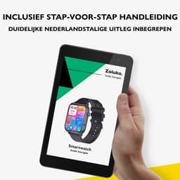 Zoluko Smartwatch voor Mannen & Vrouwen - Incl. Reserve Armbandje, Screenprotector en E-book - Sporthorloge met Fitness Tracker – Stappenteller Horloge – Fitness Watch – Zwart — thumbnail 5