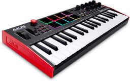 Akai Professional MPK Mini Plus - USB MIDI-keyboardcontroller met 37 minitoetsen, 8 MPC-pads, sequencer, MIDI/CV/Gate I/O, muziekproductiesoftware en Native Instruments Sound Package — thumbnail 1