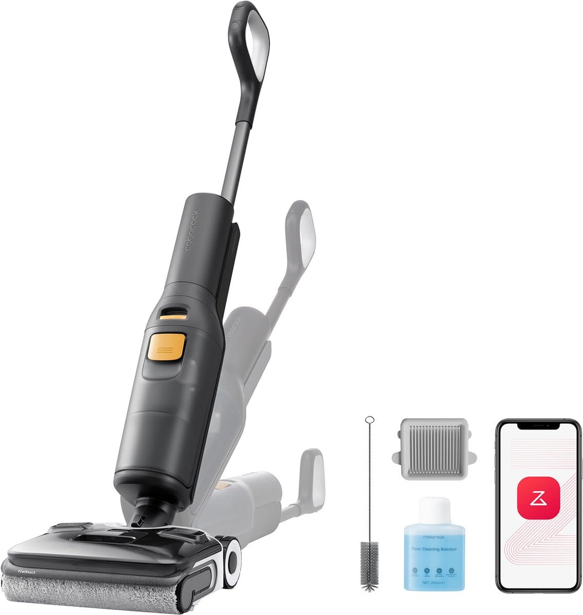 Roborock F25 XT-Vloerreiniger-Nat Droog Stofzuiger-draadloos-Elektrische dweil-20000Pa-AI-ondersteunde wielen-app-bediening-Slimme vuildetectie-Automatische Zeepdosering-Anti-Klit Borstel-Zelfreinigend & 90°C Sneldrogend-180° Plat Ontwerp — afbeelding 1
