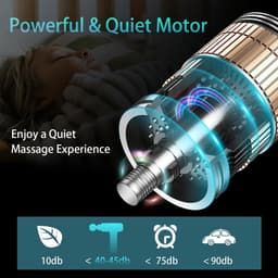 Diep weefselmassagepistool, elektrisch rugmassagepistool, nekpijnverlichtend massageapparaat, handmassageapparaat, 6-koppige percussiemassageapparaat (rood) — thumbnail 3