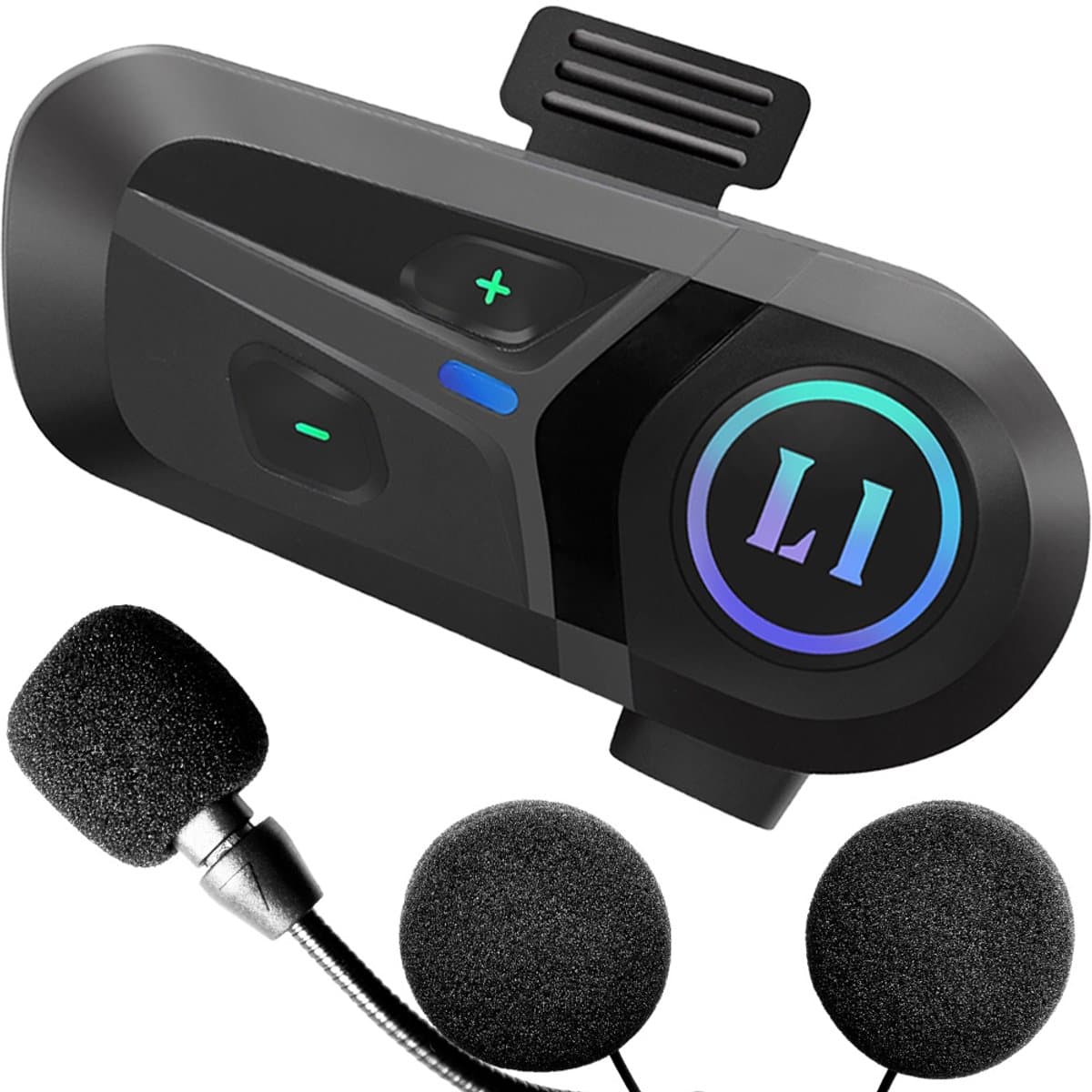 XELAR® Draadloze Motorhelm Headset - Intercom Motor Helm , Scooter - Bluetooth 5.3 - IP65 Waterproof - Handsfree bellen - Muziek en Radio Luisteren via je Telefoon - Harde Microfoon — afbeelding 1