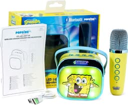 Sponge Bob - karaoke set voor kinderen - draadloze microfoon en speaker - met lichteffecten - stemvervorming — thumbnail 2