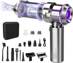 Handstofzuiger- Kruimeldief snoerloos -3-in-1 Handstofzuiger accu- 21000PA handstofzuiger draadloos-Autostofzuiger- sterk- 3 snelheden- 100.000 tpm - elektrische stofblazer - 16 bijlagen-Kan stofzuigen, blazen en stof verwijderen — thumbnail 1