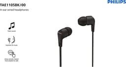 PHILIPS TAE1105 - In-ear Koptelefoon - Microfoon - Afstandsbediening in snoer - Zwart — thumbnail 4