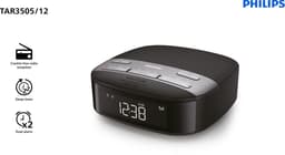 PHILIPS TAR3505 - Digitale wekkerradio DAB+, Dubbel Alarm, Slaaptimer, Compact Ontwerp, Dab+/Fm-Digitale Radio, Automatische Tijdsynchronisatie, Batterijbeveiliging, Zwart, 13.1 x 13.1 x 5.4 cm — thumbnail 2