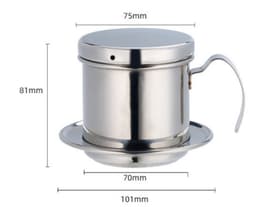 Vietnamese Koffie Maker - Pour over Permanent Rvs Koffiefilter - Slow Coffee Maker - Cafetière Drip Gieter - Dripper Koffiemaker - Geen Stekker Nodig - Ideaal Voor Op Reis En Op De Camping — thumbnail 5