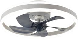 Nivard Plafondventilator - Met Verlichting - Plafond Ventilator - Met Lamp - Plafonniere Met Ventilator - Met Licht - Wit — thumbnail 1