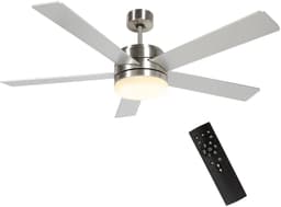 Bovista Plafondventilator - Met Verlichting - Plafond Ventilator - Met Lamp - Plafonniere Met Ventilator - Met Licht - Wit — thumbnail 1