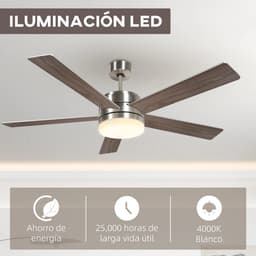 Nivard Plafondventilator - Met Verlichting - Plafond Ventilator - Met Lamp - Plafonniere Met Ventilator - Met Licht - Wit — thumbnail 2