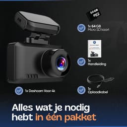 Camigoo® T8 Pro - Dashcam - Dashcam Voor Auto - Ultra 4K - Voorcamera - WiFi & GPS - SONY Sensor Nachtzicht - G Sensor - Loop Opname - Parkeermonitor - Bewegingsdetectie - Magnetische aansluiting - 64GB micro SD Kaart U3 - NL Handleiding+Systeem — thumbnail 2