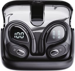 Synyq Active Draadloze Sport Oordopjes - 75 uur Speeltijd - Ruisonderdrukking - Waterbestendigheid - Bluetooth Oordopjes - Sport Oortjes - Oortjes Draadloos - Zwart — thumbnail 1