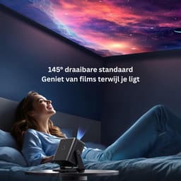 Mini Beamer - Film Projector met Bluetooth - Draagbare Beamer - 4K Kwaliteit - Zwart — thumbnail 3