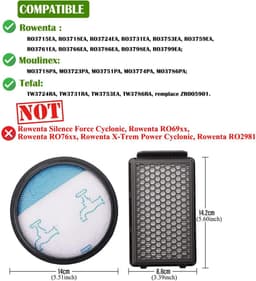 4 stuks - filters geschikt voor Rowenta ZR005901 Moulinex Tefal Compact Power Cyclonic stofzuigers — thumbnail 5