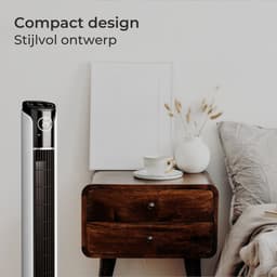 CoolHome CF2204 Design Ventilator - Wit - Torenventilator - Afstandsbediening - Timer - Dimbaar LED-scherm - Kolomventilator met Luchtreiniger - Ventilator Staand — thumbnail 5