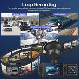 Dash Cam 1080P met 3 Kanalen, WiFi en Nachtzicht - Volledige HD Autobewakingscamera — thumbnail 2