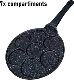 Signature Home, Pannenkoekenpan voor 7 Personen met Minerale Antiaanbaklaag, Zwart — thumbnail 3