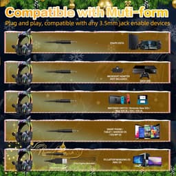 Namajunas - Gaming headsets met Microfoon - Kattenoor Headphones - Koptelefoon - Hoofdtelefoon met kabel - Noise Cancelling Microfoon - Surround Sound - RGB Verlichting - PC, Laptop, PS4, PS5, Xbox, Switch - Zwart — thumbnail 5