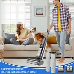 Stofzuigeraccessoires - Vervangende rolborstels voor stofzuigers - HEPA-filter - Inclusief 2 rolborstels, 2 filters en 1 reinigingsborstel - Geschikt voor Tineco Floor One S5 / S5 Pro / S5 Pro 2 / S5 Extreme — thumbnail 5