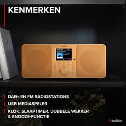 DAB radio met Bluetooth - Audizio Genua - DAB+ radio, FM radio - Auto scan - Koper — thumbnail 2
