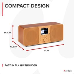 DAB radio met Bluetooth - Audizio Genua - DAB+ radio, FM radio - Auto scan - Koper — thumbnail 5