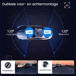 Hexinex Dashcam Camera GPS-videorecorder 1080P HD Auto DVR 170° IP67 — thumbnail 3
