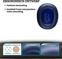Somstyle Oorkussens Geschikt Voor JBL Live 650BT NC / 660 NC Koptelefoon - 2 Stuks - Zacht Schuim - Eiwitleer - Donkerblauw — thumbnail 5