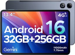 DOOGEE TAB G6 MAX - Android 16-tablet - 4G LTE - 13,4-inch FHD+ 90Hz IPS - 11000mAh/18W - 32GB ROM + 256GB RAM/2TB TF - Octa-core gamingtablet - 5G Wi-Fi - Widevine L1 - Face ID - OTG - Dubbele luidsprekers — thumbnail 1