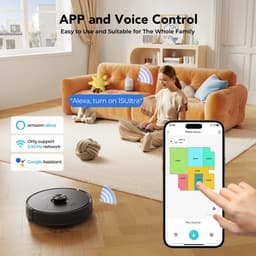 Lubluelu L15 Max – Robotstofzuiger & Dweilcombinatie – 5500 Pa Zuigkracht – LiDAR Navigatie – App & Spraakbediening — thumbnail 4