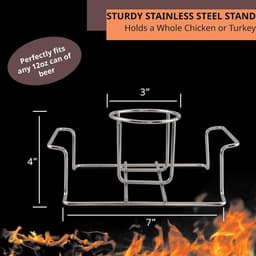 Bierblikjeshouder voor Kip - Roestvrijstalen BBQ-accessoire voor Grill en Smoker - Hoogwaardige Grillstandaard voor Sappige Kip - Geschikt voor Buiten Barbecue Picknick en Kamperen - Duurzaam Keukengerei — thumbnail 5