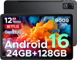 DOOGEE U12 - Tablet - Tablets - 24GB RAM+128GB ROM (2 TB/TF) - 12 inch+90Hz - 9000mAh/18W - Gemini AI - UNISOC T7255 - 13 MP+8 MP - 7,8 mm ultradun - WiFi 5 - Widevine L1 - GPS - Face ID - OTG - FM - Zwart — thumbnail 1