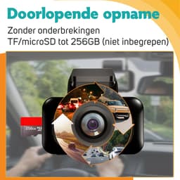 Pora&Co Dashcam 4K Ultra HD – 3 Inch LCD Scherm – Auto Camera met Nachtzicht & Loop Recording — thumbnail 3