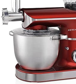 Keukenmachine met drievoudige functie, 7,5 liter, vleesmolen, mixer, 2200 W, rood — thumbnail 3