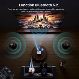 Beamer - 4K Projector - Google TV Official - 1000 ANSI Lumen - 1080P Full HD - Dolby Audio - WiFi 6 - Bluetooth 5.2 - Home Cinema - Spraakbesturing - Netflix Prime Video YouTube — thumbnail 2