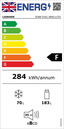 Lienherr ICNSf 5103 - Inbouw koel-vriescombinatie — thumbnail 2