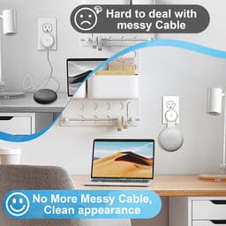 YONO Houder geschikt voor Google Nest Mini – Wall Mount – Wit — thumbnail 4