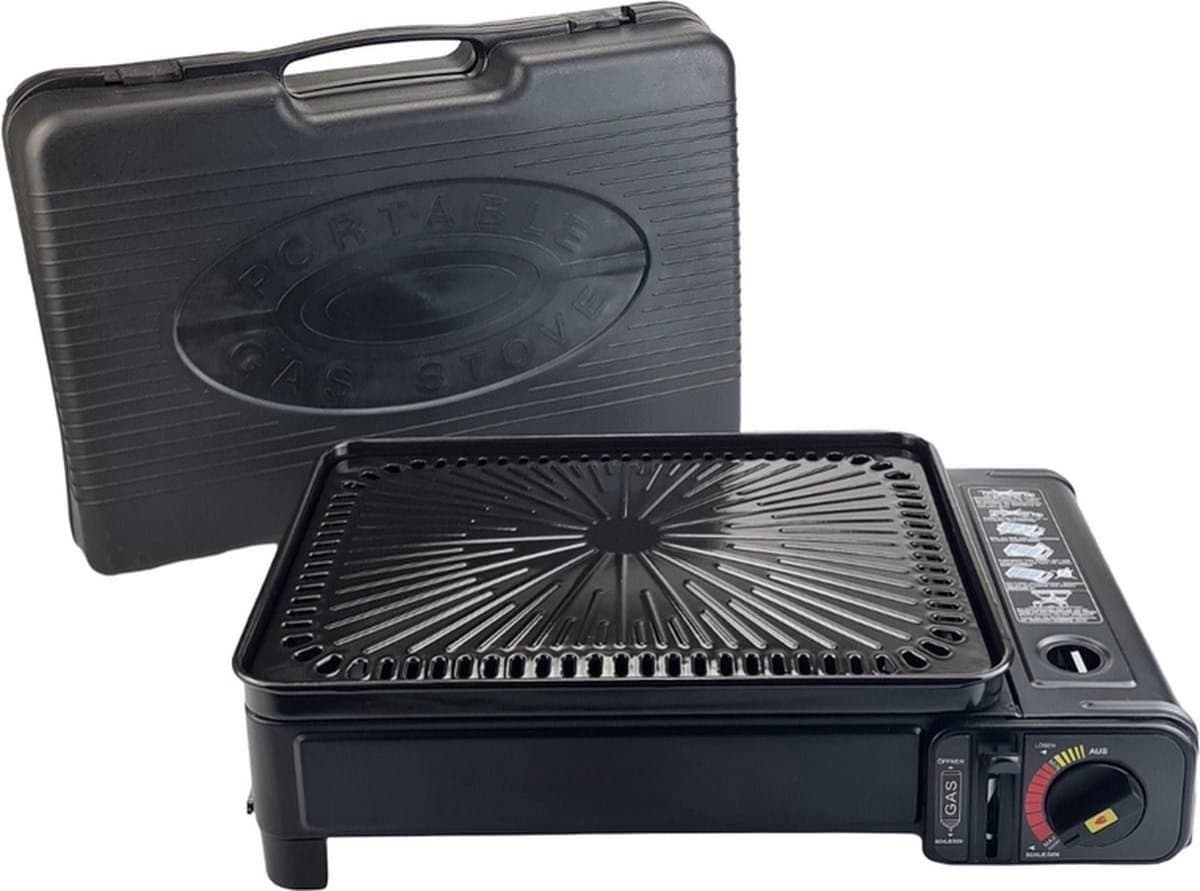 Borvat® Draagbare Gasgrill – Campinggrill voor Outdoor Koken – Compacte Tafel BBQ — afbeelding 1