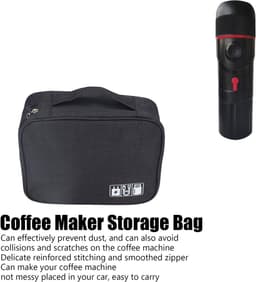 Draagtas voor Reiskoffiezetapparaat - Opbergtas voor Koffie Machines - Handige Tas voor Onderweg met Extra Ruimte — thumbnail 3