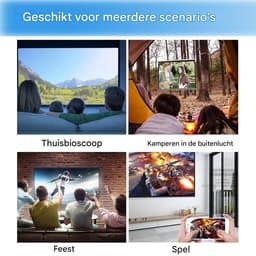 Vitdipy - Beamer - Projector - 1080P Full HD - Mini Projector - Smart Beamer - IOS & Android - Met Afstandsbediening - Resolutie van 320 x 240 - Geel — thumbnail 4