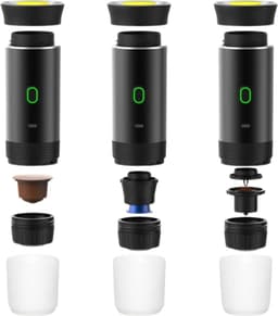 Tresaro Draagbaar Koffieapparaat voor Onderweg – Oplaadbare 12V Koffiemachine - 60ml - Espresso - Nespresso - Dolce Gusto Capsules - Gemalen Koffie — thumbnail 2