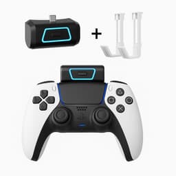 PS5 Controller Powerbank 2000mAh – draadloze oplader - Voor DualSense & DualSense Edge – Met 2 Ophanghaken voor controller en headset — thumbnail 1