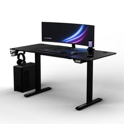 Ultradesk LEVEL V2 – Bureau voor Gaming, Home Office & Kantoor – Blauw – Elektrisch verstelbaar – Incl. XL Muismat & Accessoires — thumbnail 4