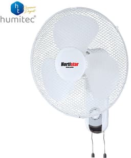 Muurventilator 40cm - 50W - Automatische Oscillatie - 3 Snelheden - Trekkoord - Wit - Hortistar — thumbnail 1